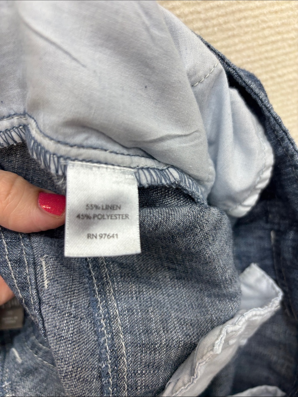 J Jill | 16 linen blend pants Women’s Wide-Leg Denim Jeans - Blue - Picture 6 of 6